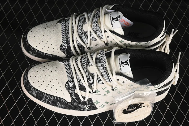 All categories Air Jordan Jordan series basketball shoes Air Jordan 1 Low High-end customized low-top sneakers Travis Scott x Fragment Design x Air Jordan 1 Low OG SP AJ1 LV joint black denim drawstring low-top cultural casual sneakers YX5066-323